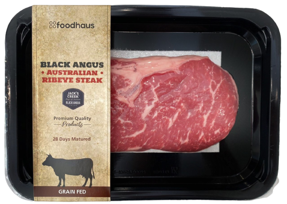 Australian Black Angus Ribeye Steak Grain fed 300g Australian Black Angus Ribeye Steak Grain fed 300g