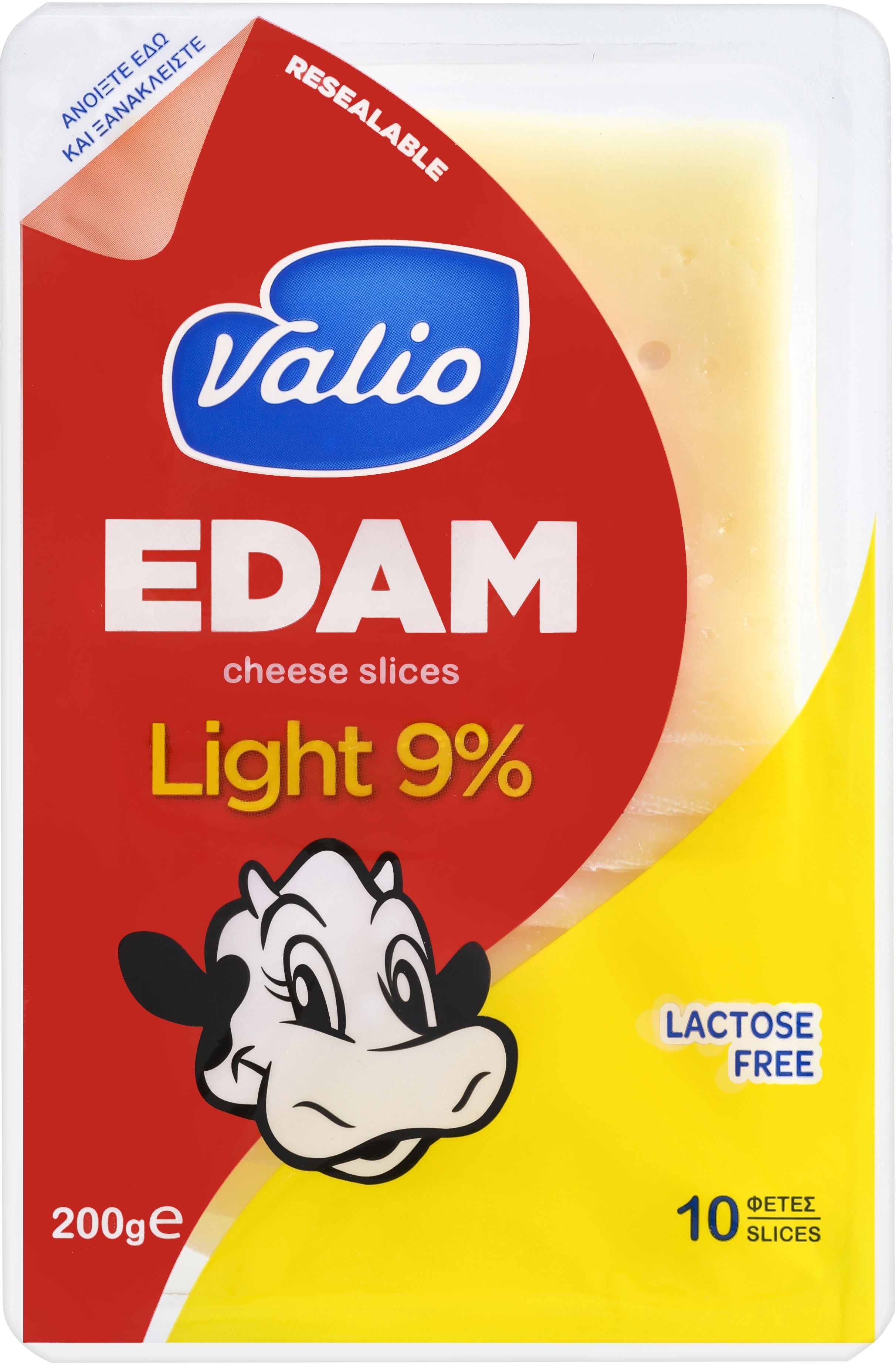 Valio Edam ultra light 9% sliced 200g Valio Edam ultra light 9% sliced 200g