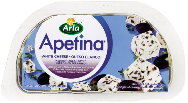 Arla Apetina White cheese with black olives 100g Arla Apetina White cheese with black olives 100g
