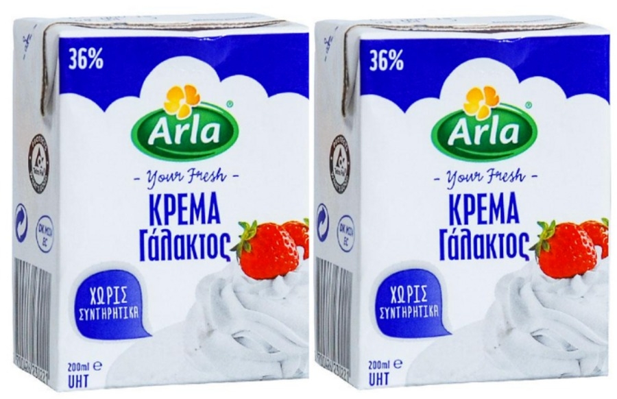 Arla whipping cream 2 X 200ml €1