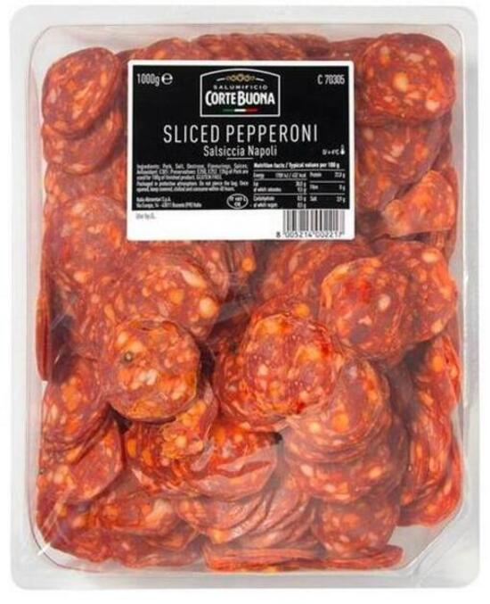 Σαλάμι πεπερόνι σε φέτες 1kg Σαλάμι πεπερόνι σε φέτες 1kg