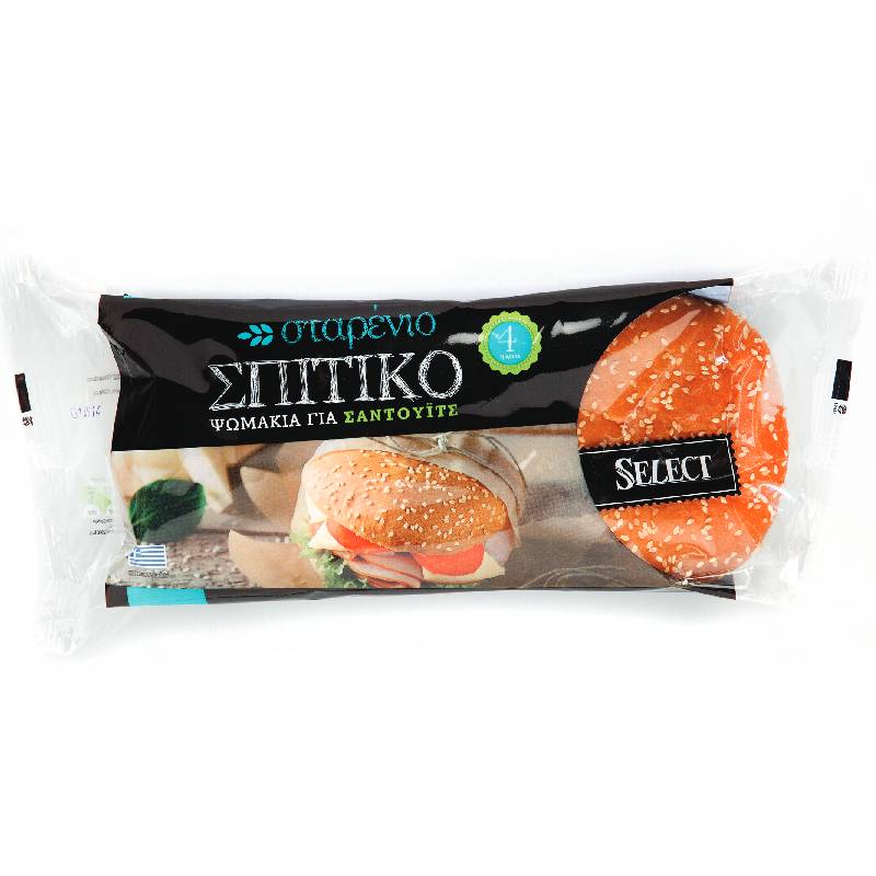 4 Hamburger Sesame Buns 295g 4 Hamburger Sesame Buns 295g
