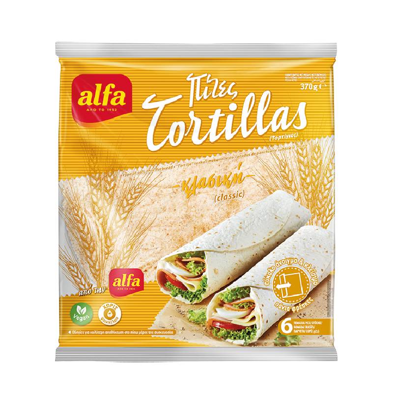 Alfa Tortilla Classic 6x25cm 370g Alfa Tortilla Classic 6x25cm 370g