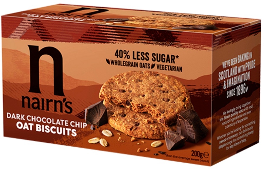 Nairn's Oat biscuits dark chocolate chip 200g Nairn's Oat biscuits dark chocolate chip 200g