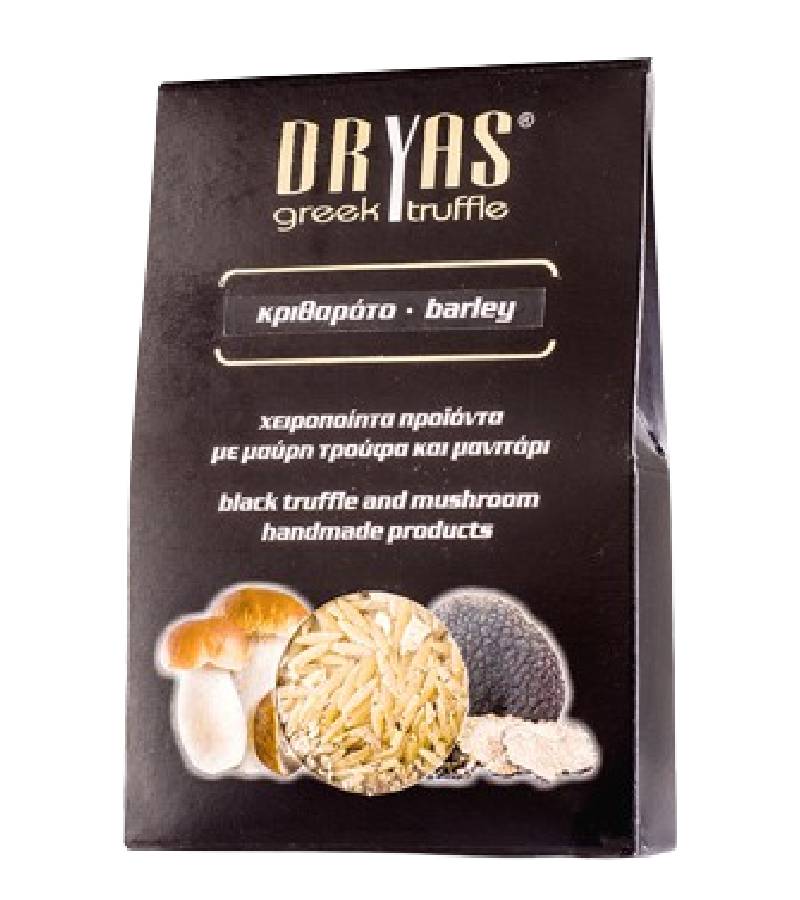 Dryas Pasta with Orzo Black Truffle and Porcini 300g Dryas Pasta with Orzo Black Truffle and Porcini 300g