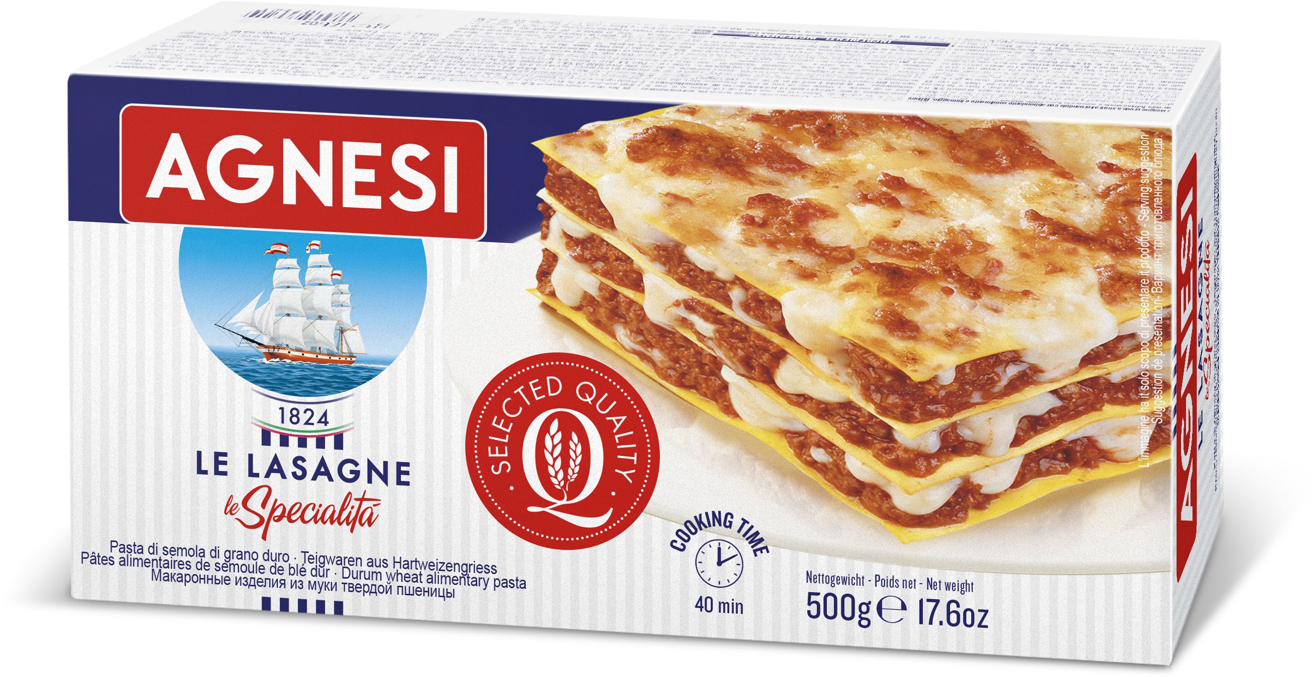 Agnesi Lasagna Flat 500g Agnesi Lasagna Flat 500g