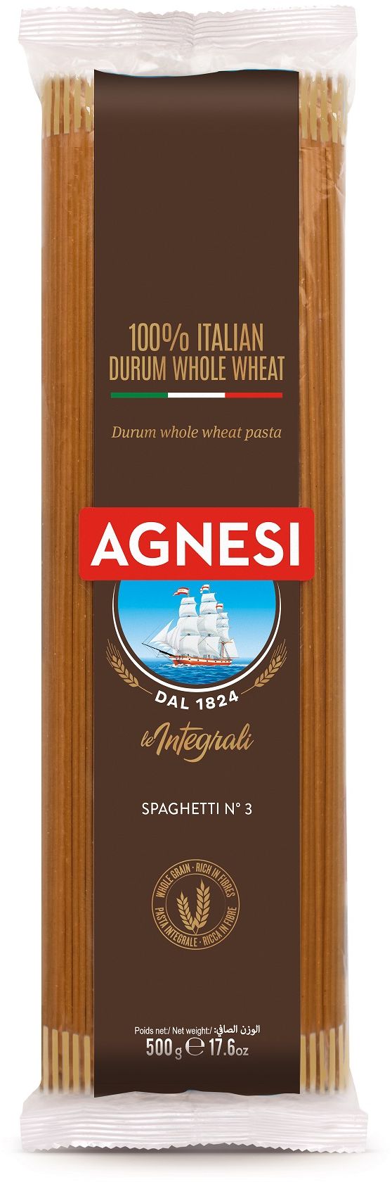 Agnesi Whole Wheat Spaghetti 500g Agnesi Whole Wheat Spaghetti 500g