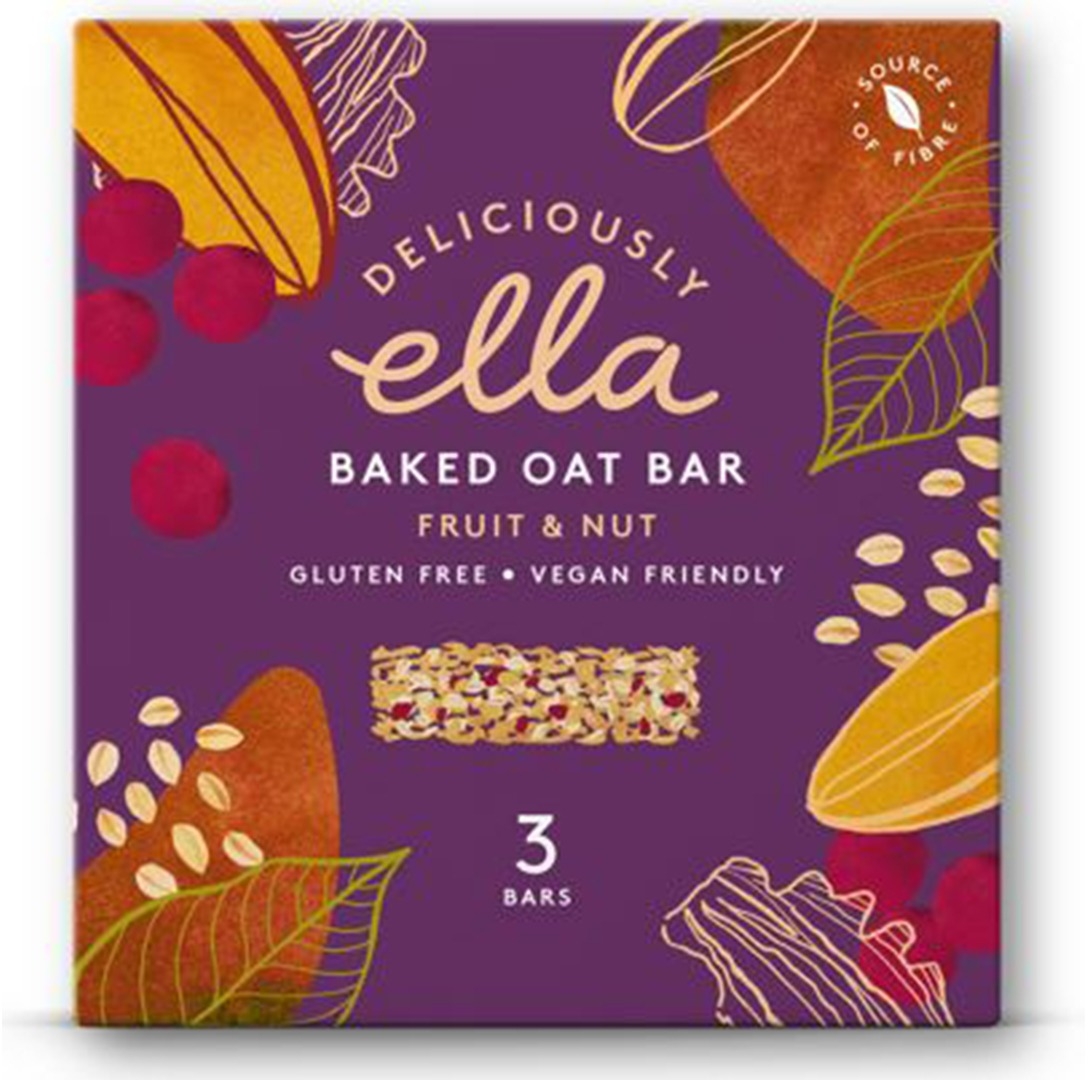 Deliciously Ella fruit & nut oat bar 3 X 50g