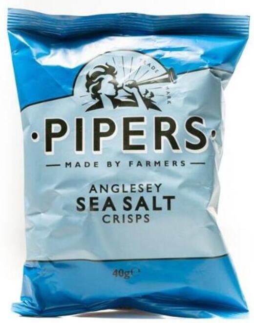 Pipers sea salt crisps 40g Pipers sea salt crisps 40g
