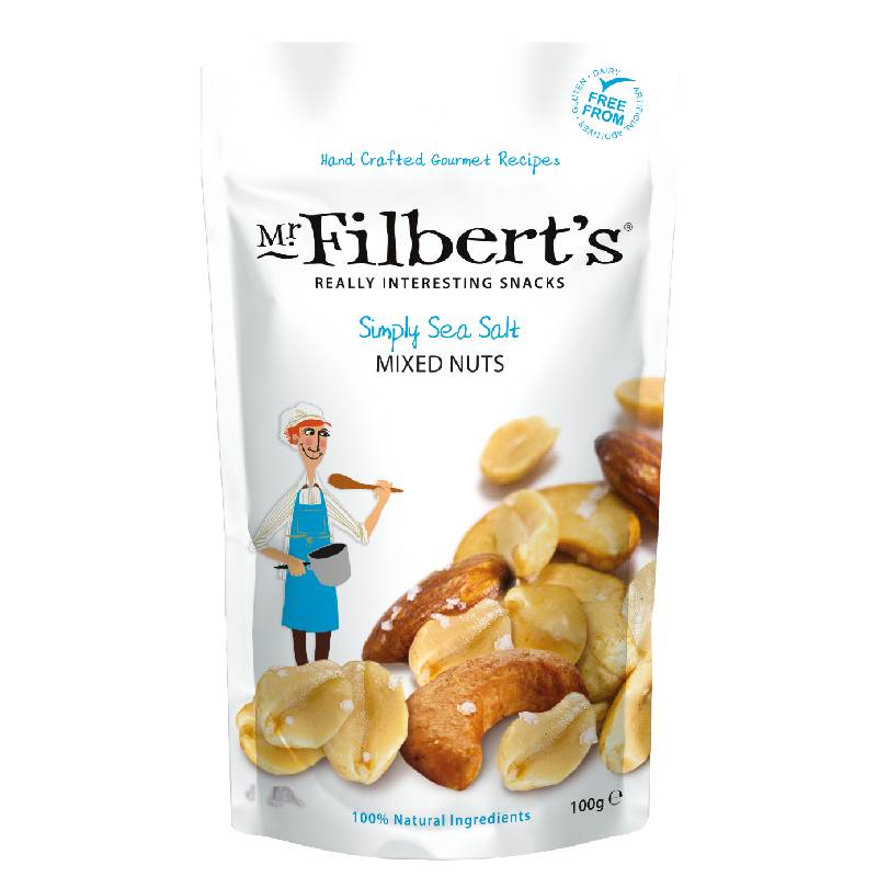 Mr Filberts Ανάμεικτοι Ξηροί Καρποί με θαλασσινό αλάτι 100g Mr Filberts Ανάμεικτοι Ξηροί Καρποί με θαλασσινό αλάτι 100g